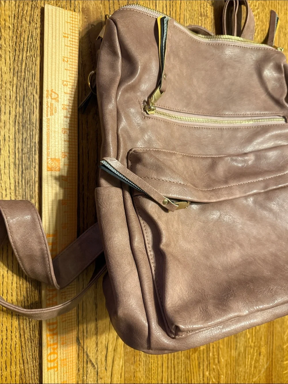 Everyday  Backpack‎ Purse - Dusty Mauve can be worn as a purse